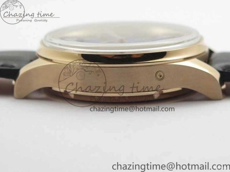 MIROTIME 0307 Elegant Portugieser Perpetual Calendar IW503302 RG V9F 1:1 Best Edition Gray Dial on Black Leather Strap A 7096